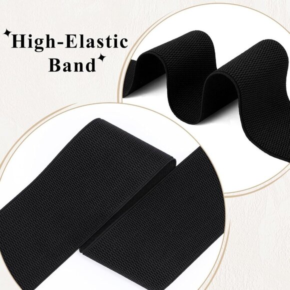 Women Wide Elastic Belt Leather Stretchy Waistband Dress Accessories main image 4